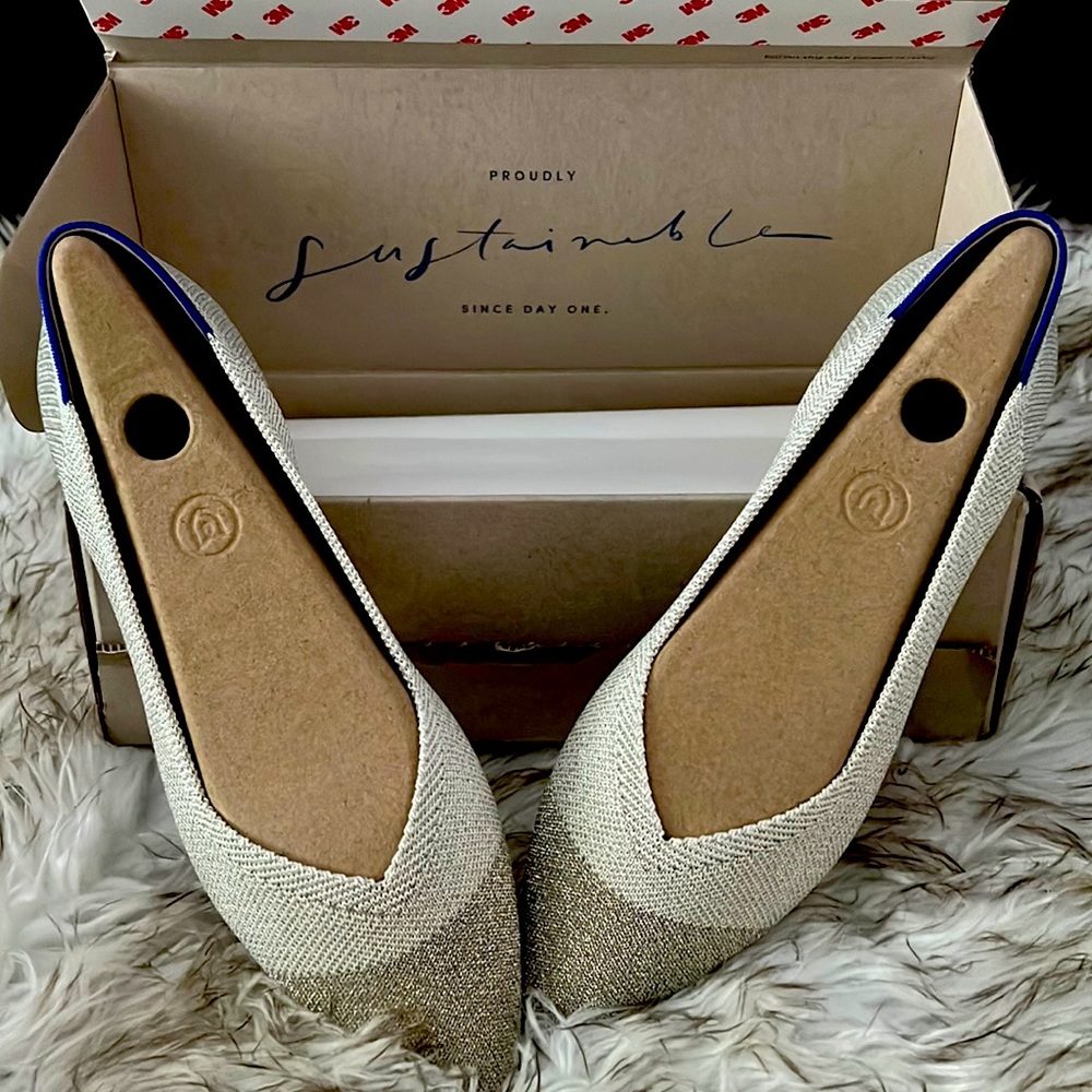 Diamond Metallic pointe flats